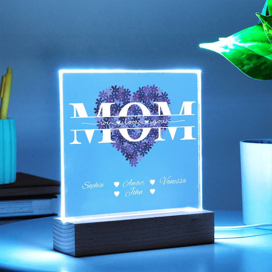 Personalized Mom Monogram Acrylic Plaque